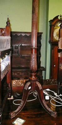 Lot 633 - Mahogany standard lamp