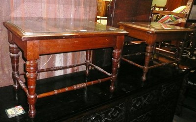 Lot 639 - Two mahogany side tables