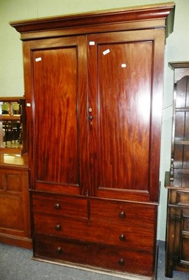 Lot 649 - A Victorian mahogany linen press