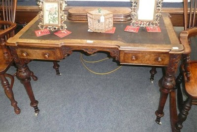 Lot 676 - A Victorian inliad walnut writing desk