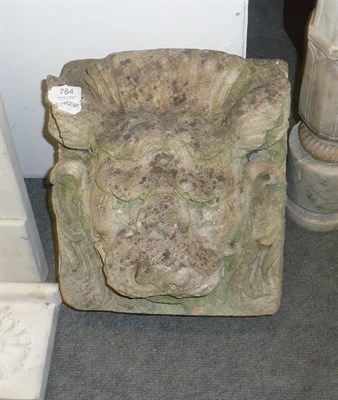 Lot 784 - Sandstone relief carved lion's head