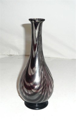 Lot 7 - A Nailsea-type amethyst-striated glass vase