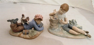 Lot 32 - Two Lladro groups of boys