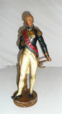 Lot 33 - A French polychrome metal figure of Lord Nelson