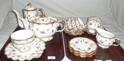 Lot 41 - A Royal Crown Derby six place setting tea and coffee service including teapot and coffee pot,...