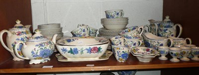 Lot 71 - A quantity of Masons Regency tea and dinnerwares on two shelves