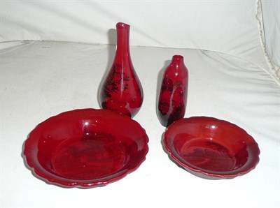 Lot 136 - Four pieces of Doulton Flambe ware (4)