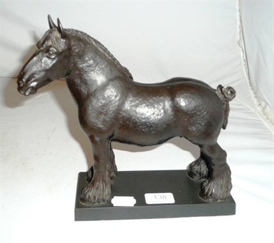 Lot 138 - A modern resin-filled model of a Shire horse