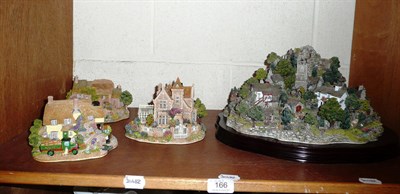 Lot 166 - A large boxed Lilliput Lane group "Coniston Crag" and three others (4)