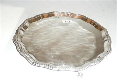 Lot 201 - A silver salver, Sheffield 1935, 27oz