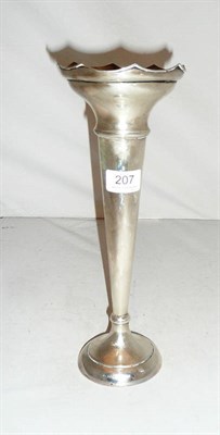 Lot 207 - A large silver trumpet vase