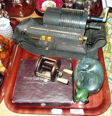 Lot 225 - An original Odhner calculator, the 'Brical Money Calculating Machine', Bakelite spinning reel...