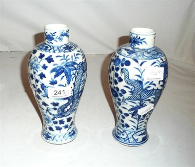 Lot 241 - A pair of 19th century Chinese blue and white vases (2)