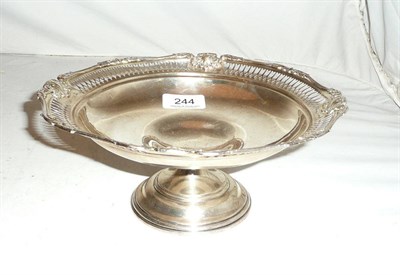 Lot 244 - A silver comport with pierced rim, approx 10oz