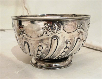 Lot 247 - Silver embossed bowl