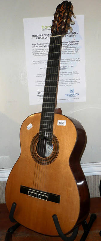 Lot 1055 - A Spanish Six String Acoustic Guitar by Ricardo Quiles Enrique, with rosewood back and sides,...