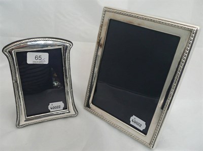 Lot 65 - Two silver photo frames