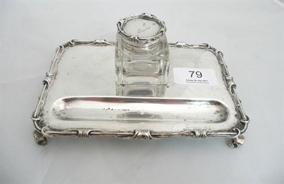 Lot 79 - Silver ink stand, London 1916, 6.5oz
