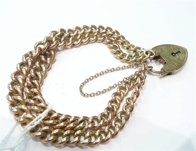 Lot 153 - A 9ct gold Albert chain converted to a bracelet, 36.4g