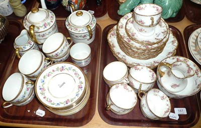 Lot 187 - Two Limoges tea services with floral decoration