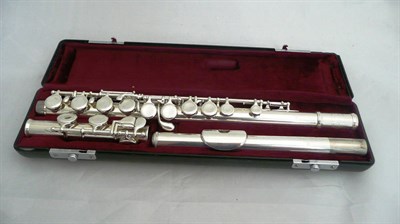 Lot 218 - A silver plated flute by Jupiter, cased