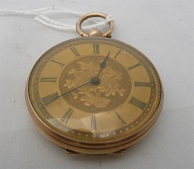Lot 240 - A ladies 14ct gold fob watch