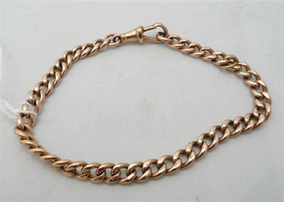 Lot 281 - A 9ct rose gold curb bracelet stamped every link '375', 17.6g