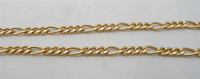 Lot 282 - A Figaro link chain stamped '750'