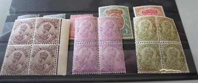 Lot 102 - India. A small collection of King George V  mint issues with inverted watermarks; 3p (2), 1a,...