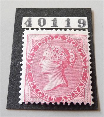 Lot 118 - India. 1865 8a carmine with inverted watermark. Unused with part re-gum. BPA cert 1960