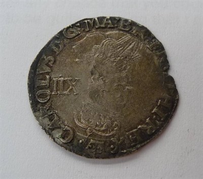 Lot 233 - Charles I Tower Shilling mm Crown, strong portrait as struck