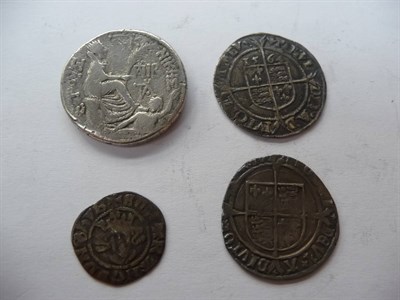 Lot 239 - Elizabeth I 6d, Henry VIII 4d, Edward I Penny and an Augustus Cistophoros (fine to good fine)