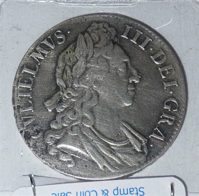 Lot 263 - A William III 1696 Crown, edge OCTAVO, about Fine