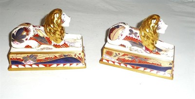 Lot 35 - A pair of Royal Worcester "Nelson Collection Trafalgar Lions", limited editions 110/750, boxed