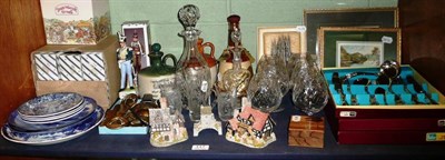 Lot 117 - A quantity of decorative ceramics, glass and ornamental items including three prints, Wedgwood...