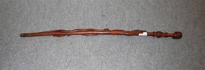 Lot 122 - Carved Colonial walking stick