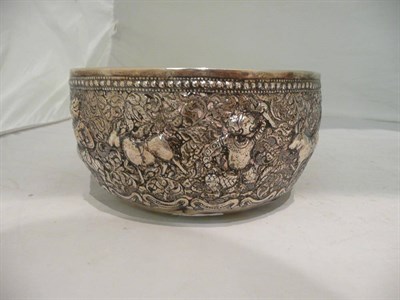 Lot 127 - Burmese silver bowl