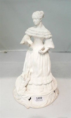 Lot 169 - A Parian figure of the young Queen Victoria with a dog