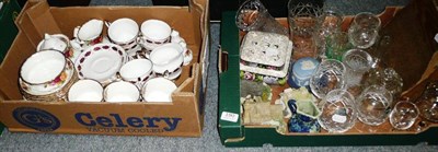Lot 190 - A quantity of miscellaneous ceramics and glass, etc in three boxes
