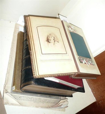 Lot 243 - Victorian photograph album and contents, a bible, two other books and an Illustrated London...