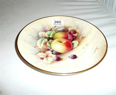 Lot 260 - Hand-painted Mintons plate, signed