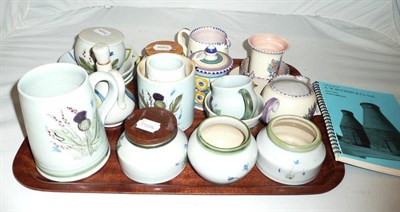 Lot 264 - Fourteen pieces of Buchan pottery with a history of A.W. Buchan & Co. Ltd booklet and six pieces of