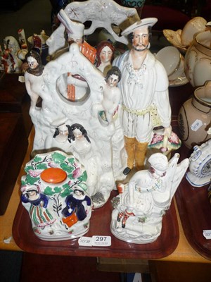 Lot 297 - Six Staffordshire figures