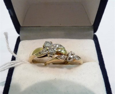 Lot 326 - Two 9ct gold diamond set rings