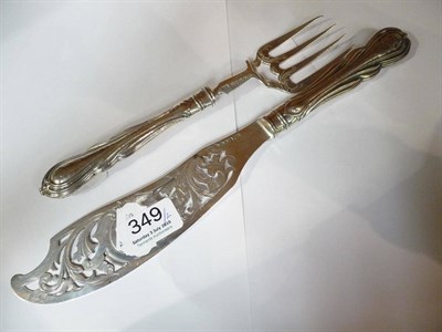 Lot 349 - Pair of silver fish servers