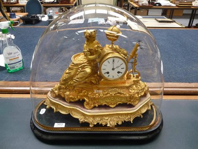 Lot 363 - French ormulu clock with lady astronomer