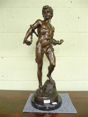 Lot 378 - A modern bronze figure of a classical god