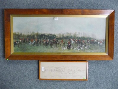 Lot 393 - After Heyward Hardy, a 'Lawn Meet at Aske', together with key to riders