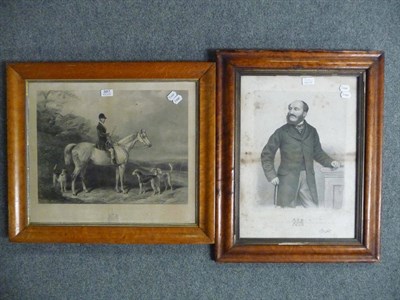 Lot 397 - After W & H Barraud, 'Mr. William Long on Bertha', maple framed print and another