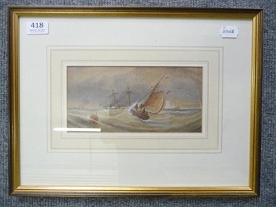 Lot 418 - Stormy Sea off Isle of White by Williams